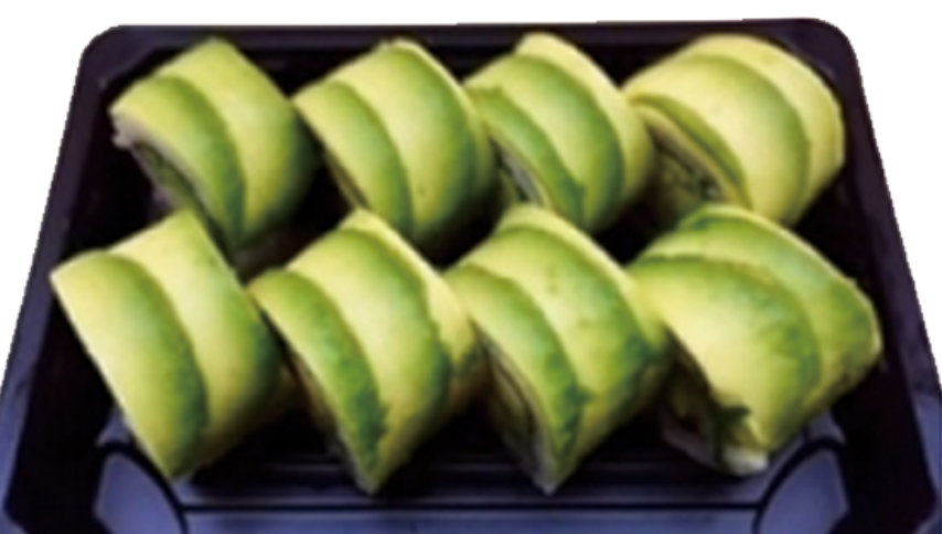 Pasion roll (salmón y aguacate. 4 piezas cubierto de salmón y 4 de aguacate)